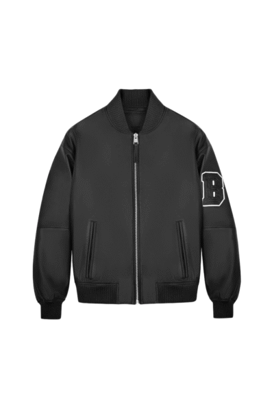 Marburg Men's Black Bomber Leather Jacket