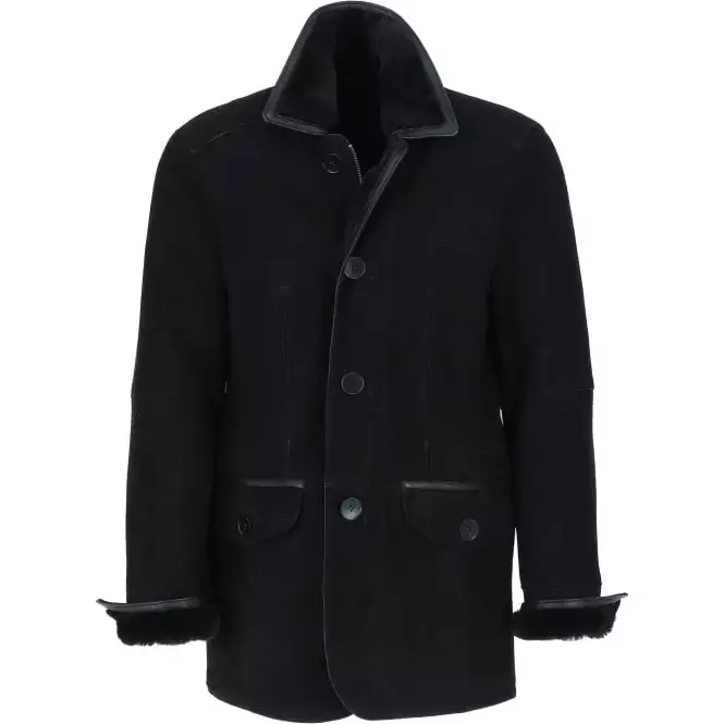 Richmond Men’s Black Sheepskin Coat