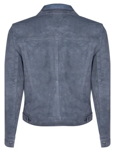 Ritter Men's Grey Suede Leather Shirt