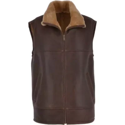 Rylance Men’s Brown Sheepskin Leather Gilet