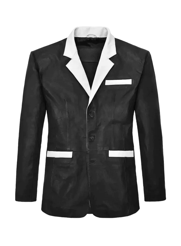 Salzburg Men's Black Leather Blazer