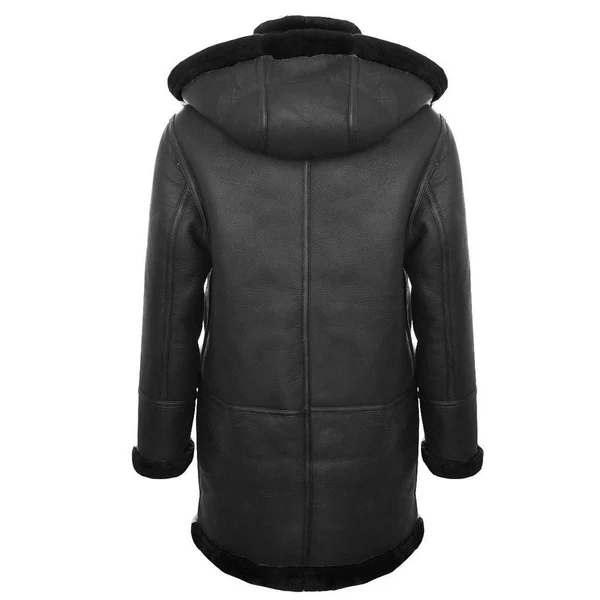 Stamford Men's Black Sheepskin Duffle Coat