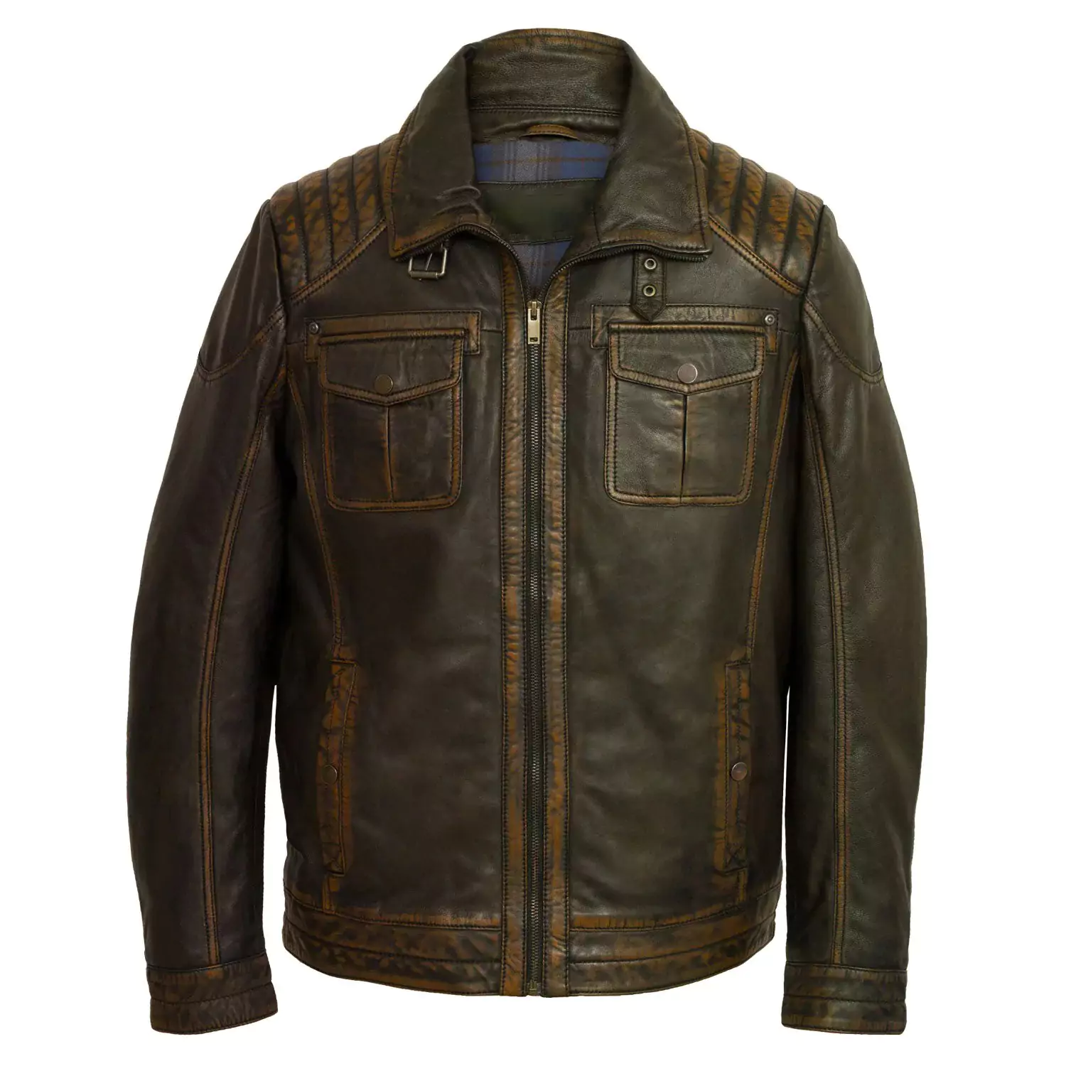 Talbot Men's Black Vintage Leather Jacket