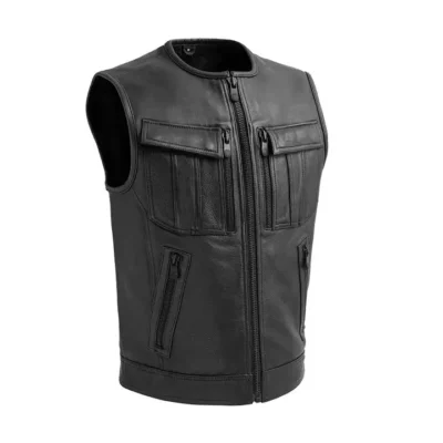 Ventura Men's Motorcycle Leather Gilets