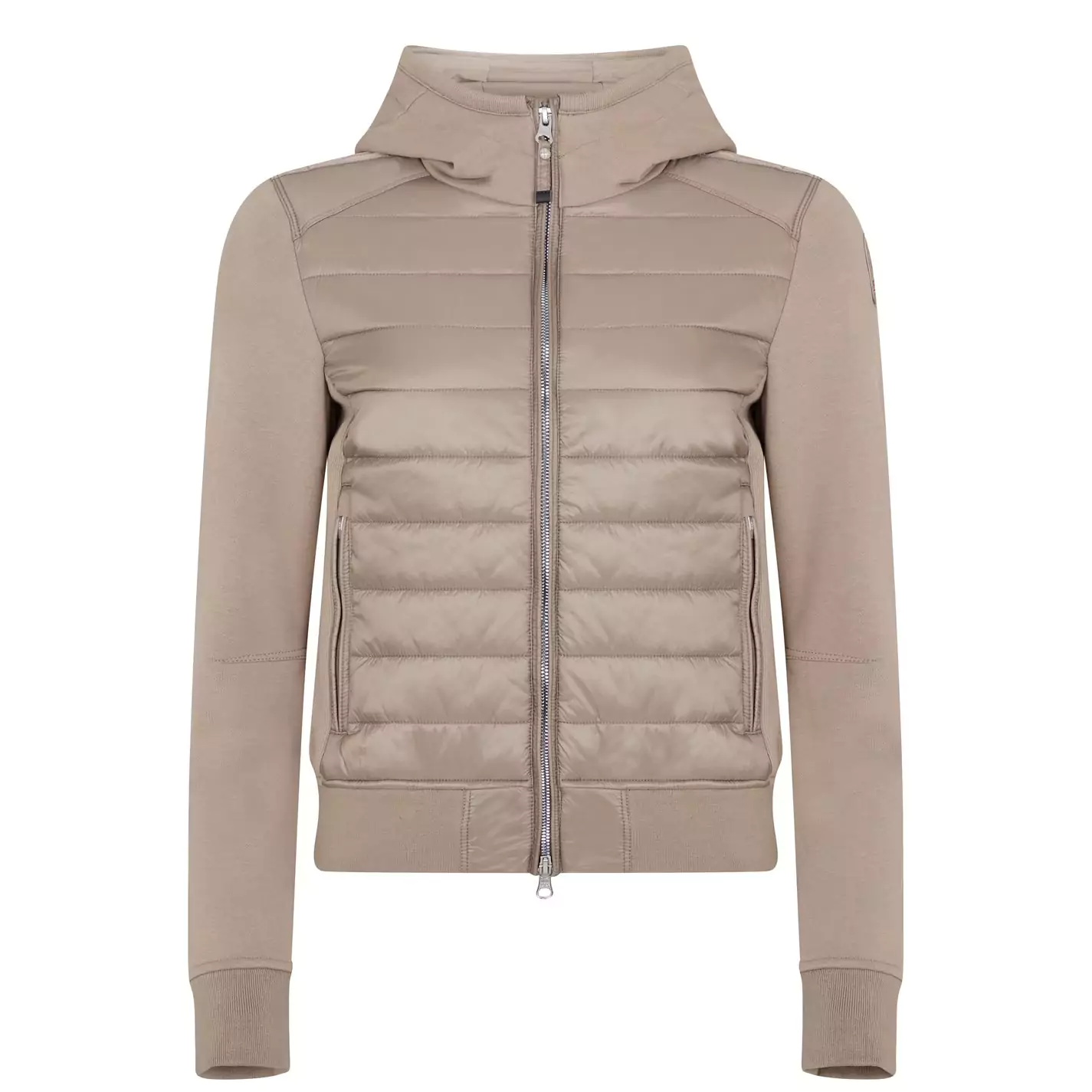 Ventura Women's Beige Hooded Leather Jacket