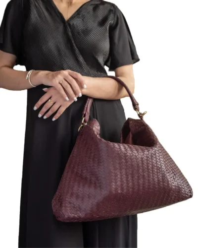 Wardell Burgundy Leather Bag