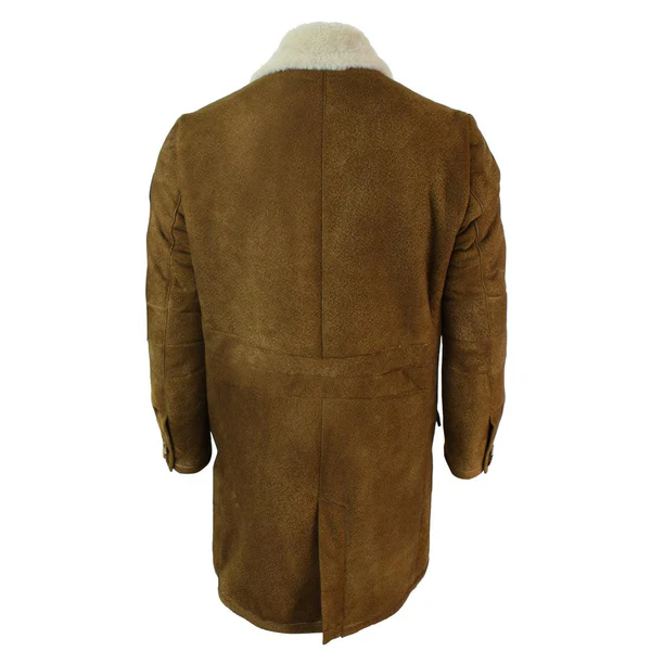 Windsor Men's Tan Sheepskin Leather Coat