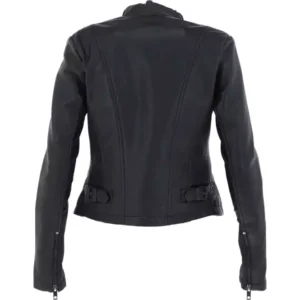 Women’s Black Waterfall Leather Blazer