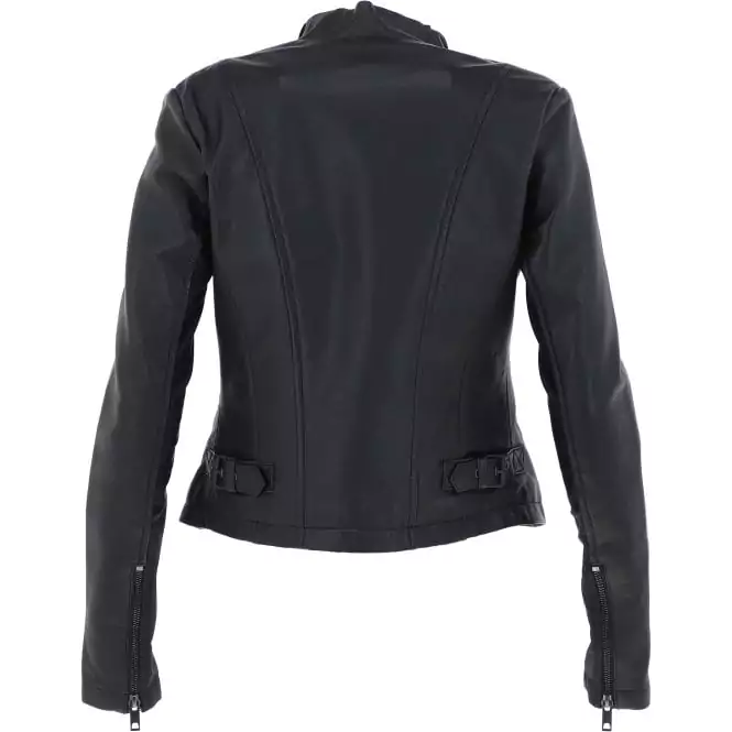 Women’s Black Waterfall Leather Blazer