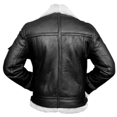 York Men's B3 RAF Black Bomber Leather Jacket