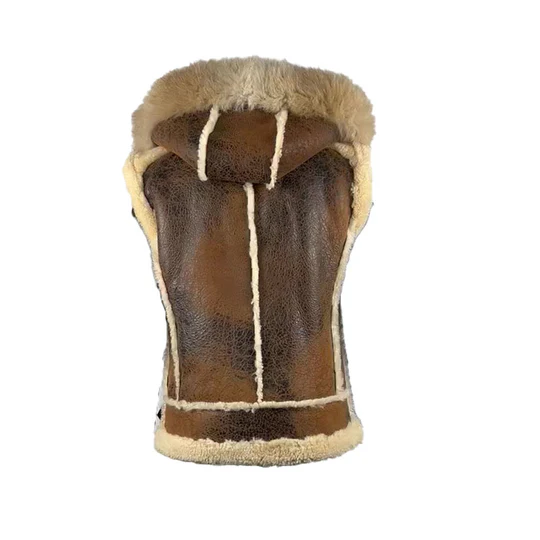 Adolfo Men's Brown Vintage Shearling Gilet