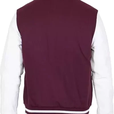 Aidan Men's Maroon Varsity Jacket