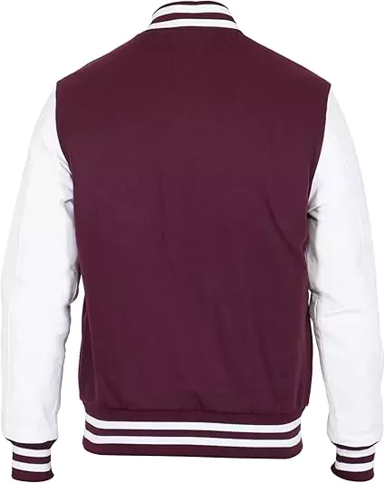 Aidan Men's Maroon Varsity Jacket