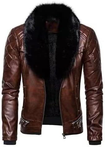 Aiden Men's Brown Biker Leather Jacket