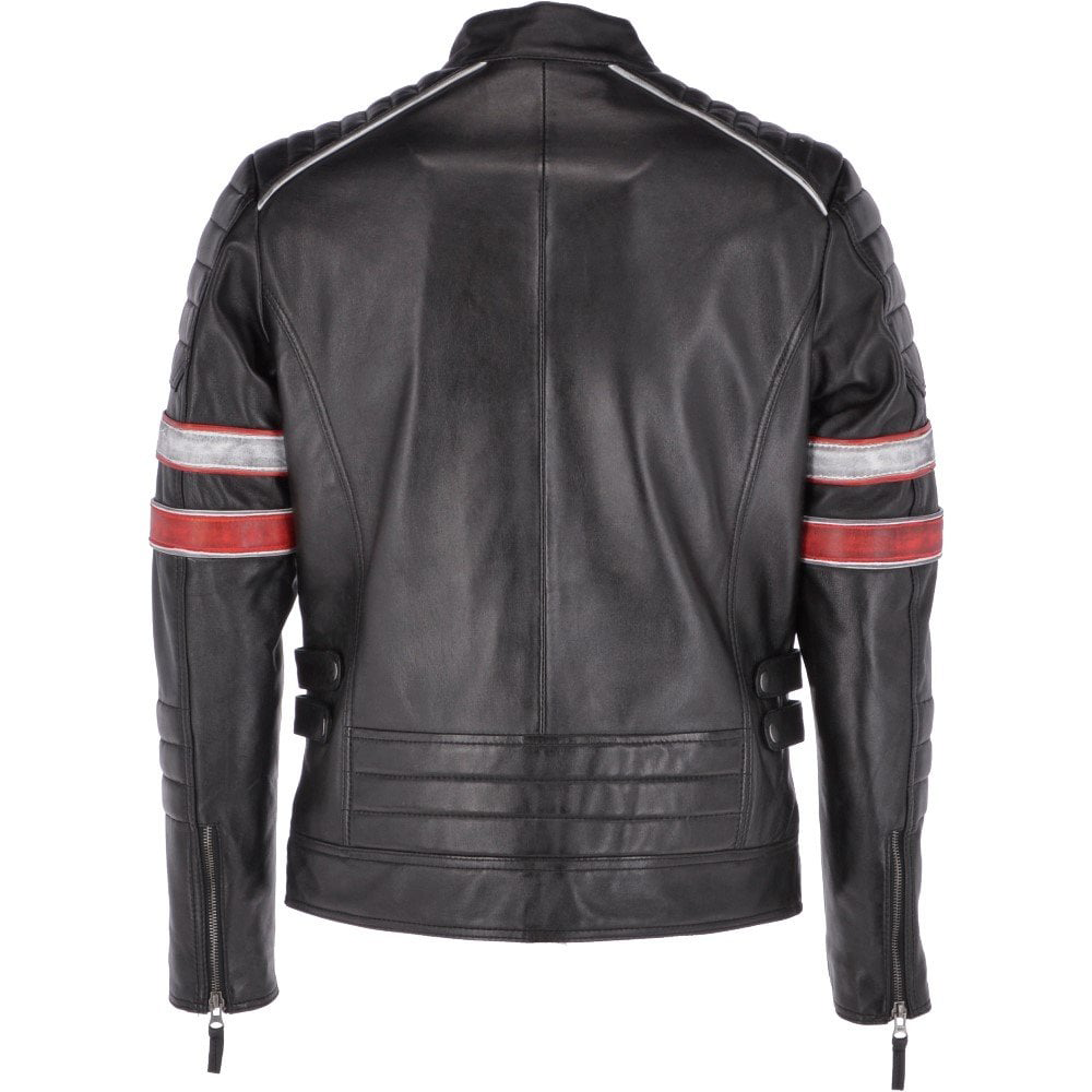 Alberton Men's Black Biker Leather Jacket