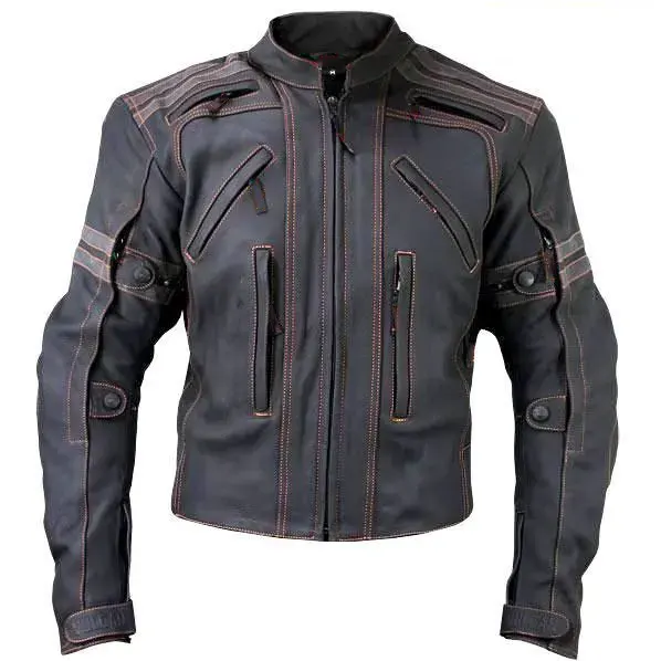 Aletha Men's Black Biker Leather Jacket