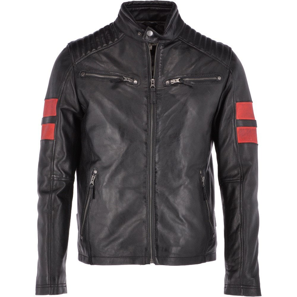 Alistair Men's Black Racer Leather jacket