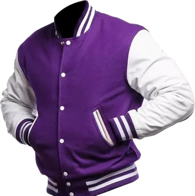 Alleyne Men's Purple Varsity Jacket