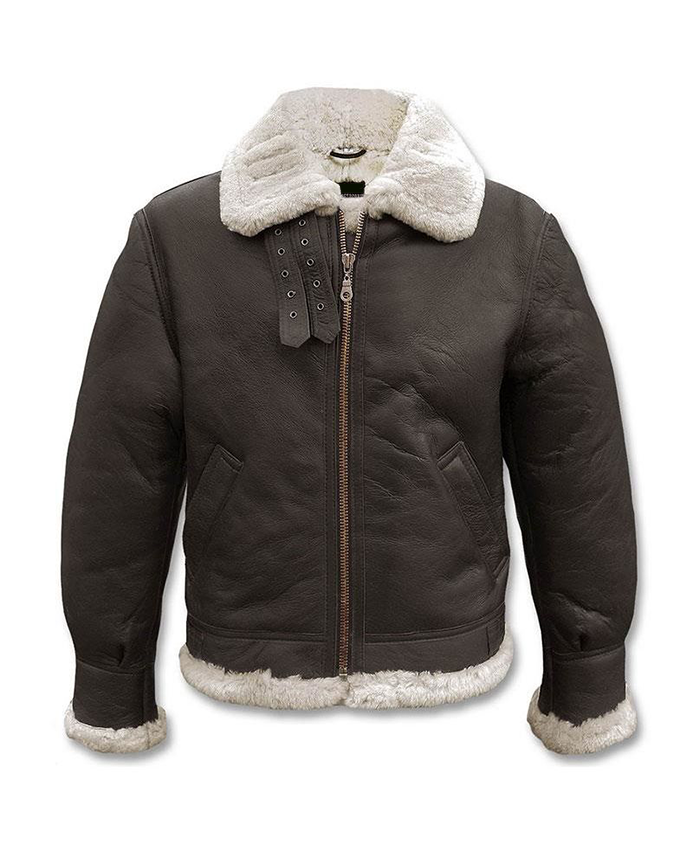 Alvis Men's Brown B3 Bomber Leather Jacket