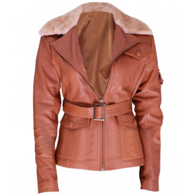 Amy Adams Aviator Leather Jacket