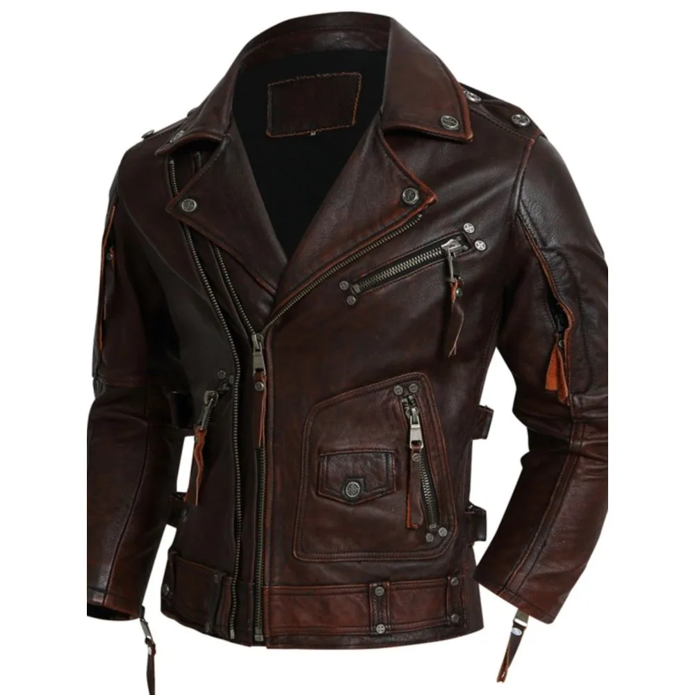 Arielle Men's Vintage Leather Jacket