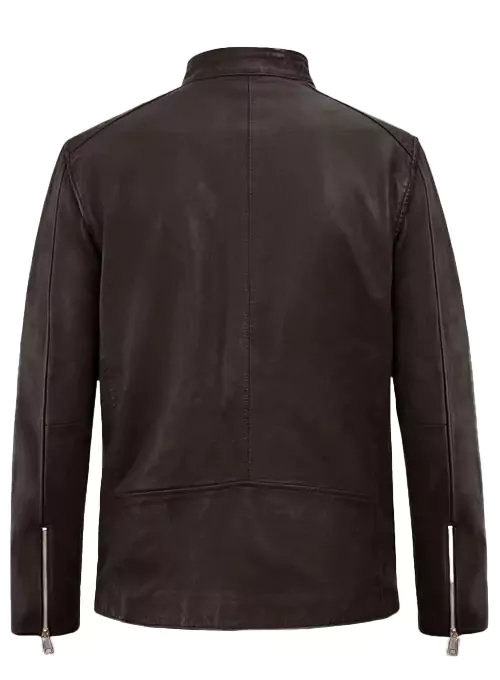 Arturo Men's Brown Moto Leather Jacket