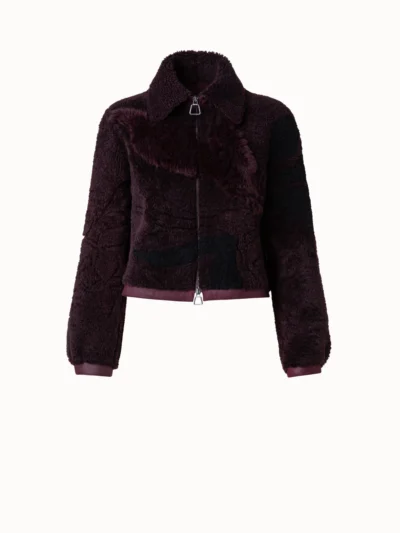 Aubrey Women's Blackberry Shearling  Jacket