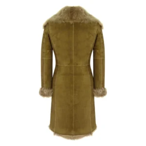 Audrey Women's Tan Sheepskin Leather Coat