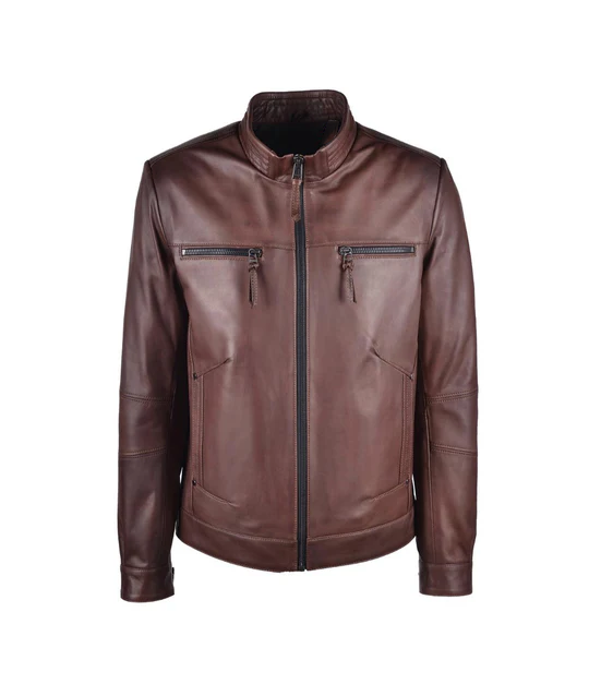 Aurelio Men's Brown Leather Jacket