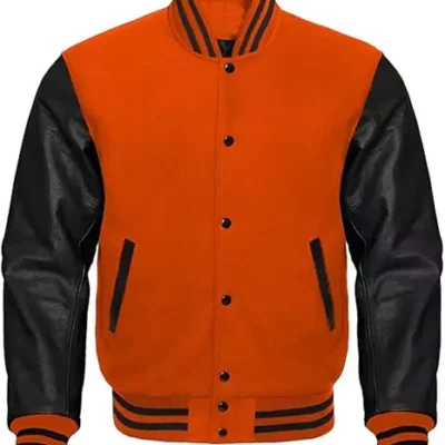 Baldwin Men's Orange Varsity Jacket