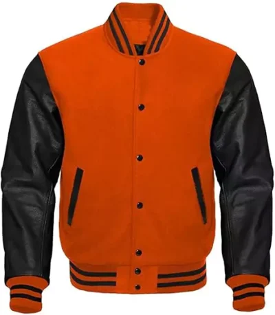 Baldwin Men's Orange Varsity Jacket