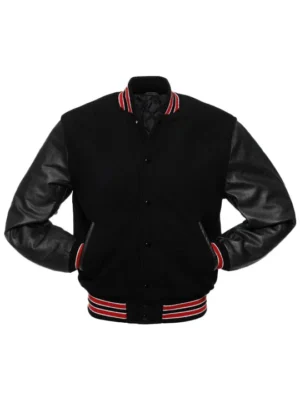 Bernard Men's Black Varsity Jacket