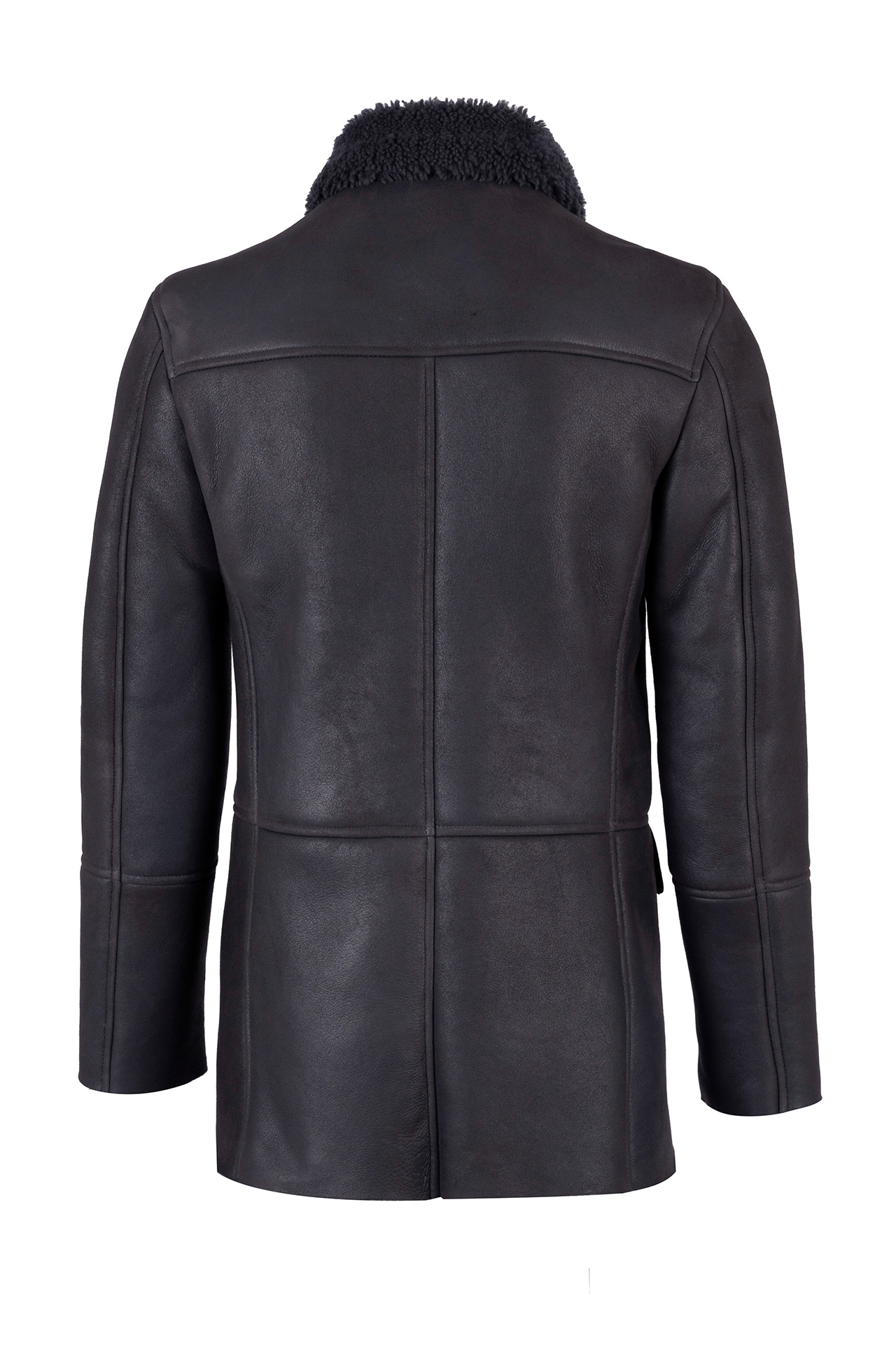 Blaine Men's Dark Brown Double Breasted Leather Coat