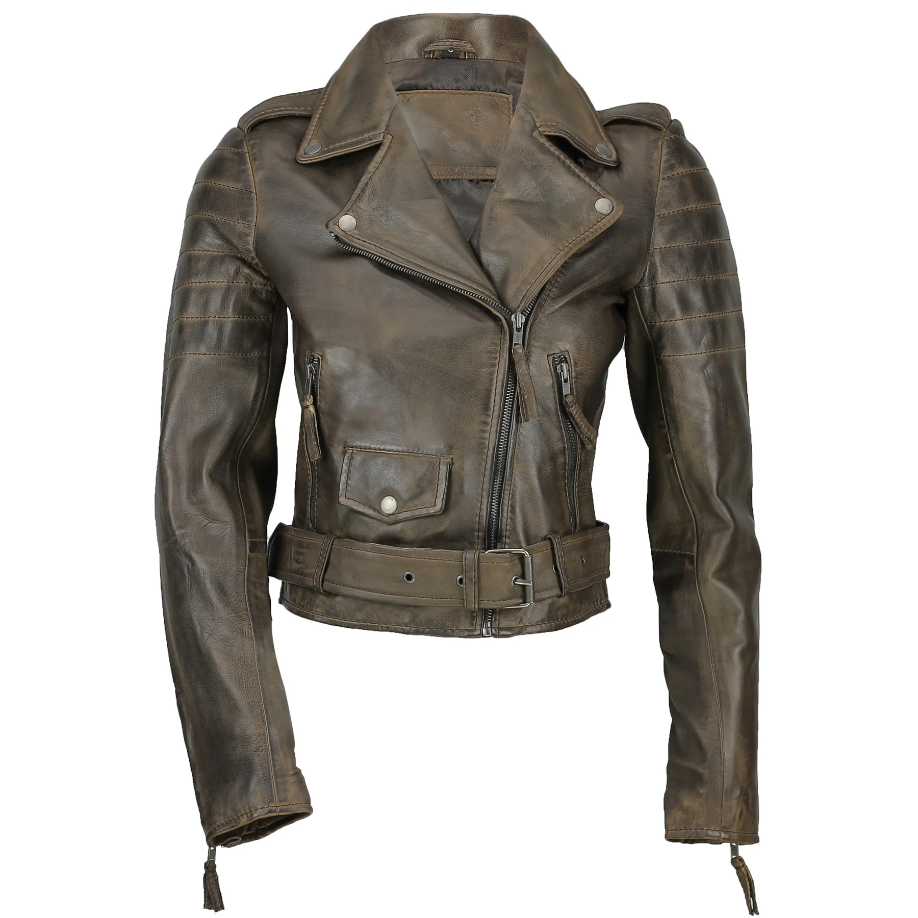 Breanna Ladies Biker Leather Jacket