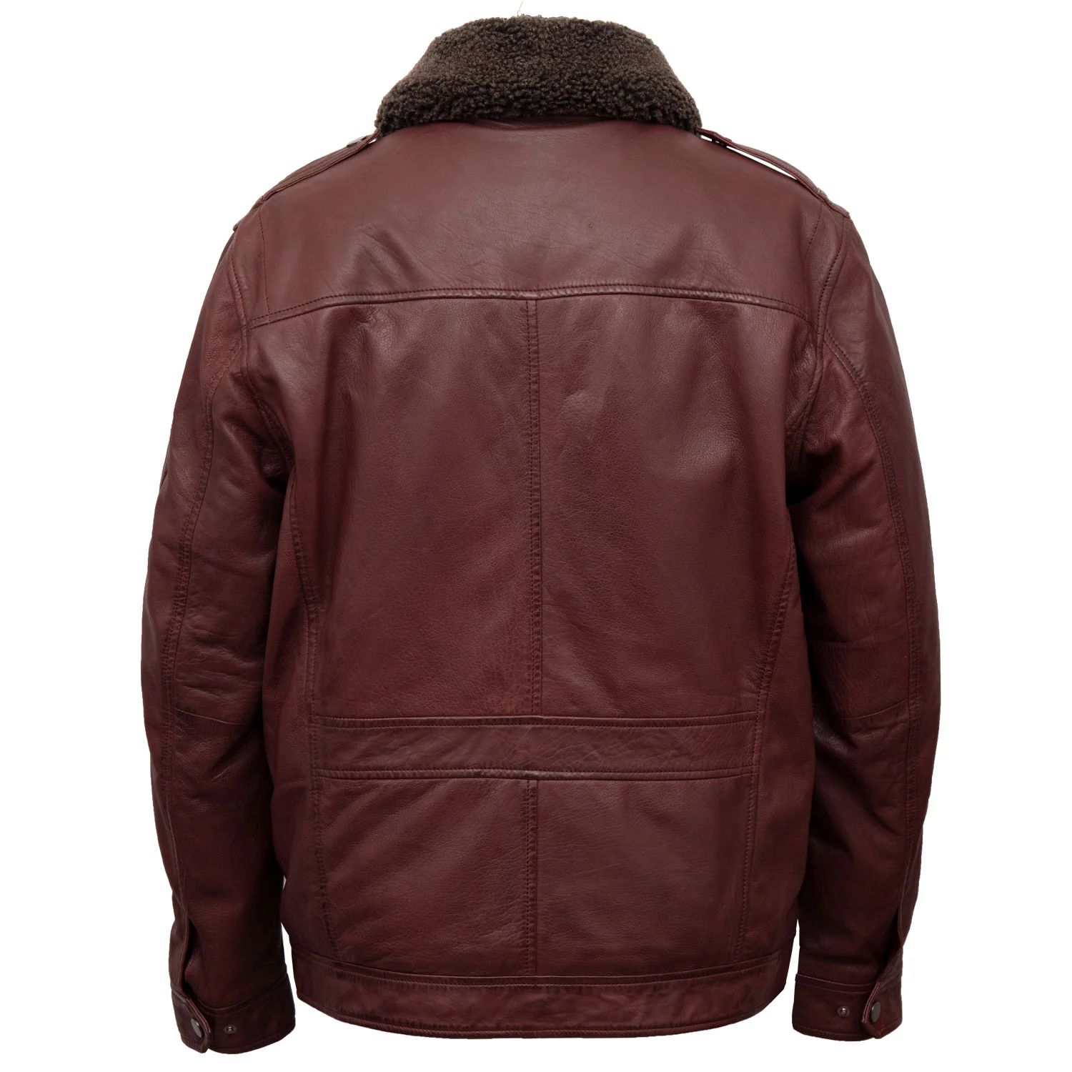 Brodie Men's Burgundy Leather Jacket