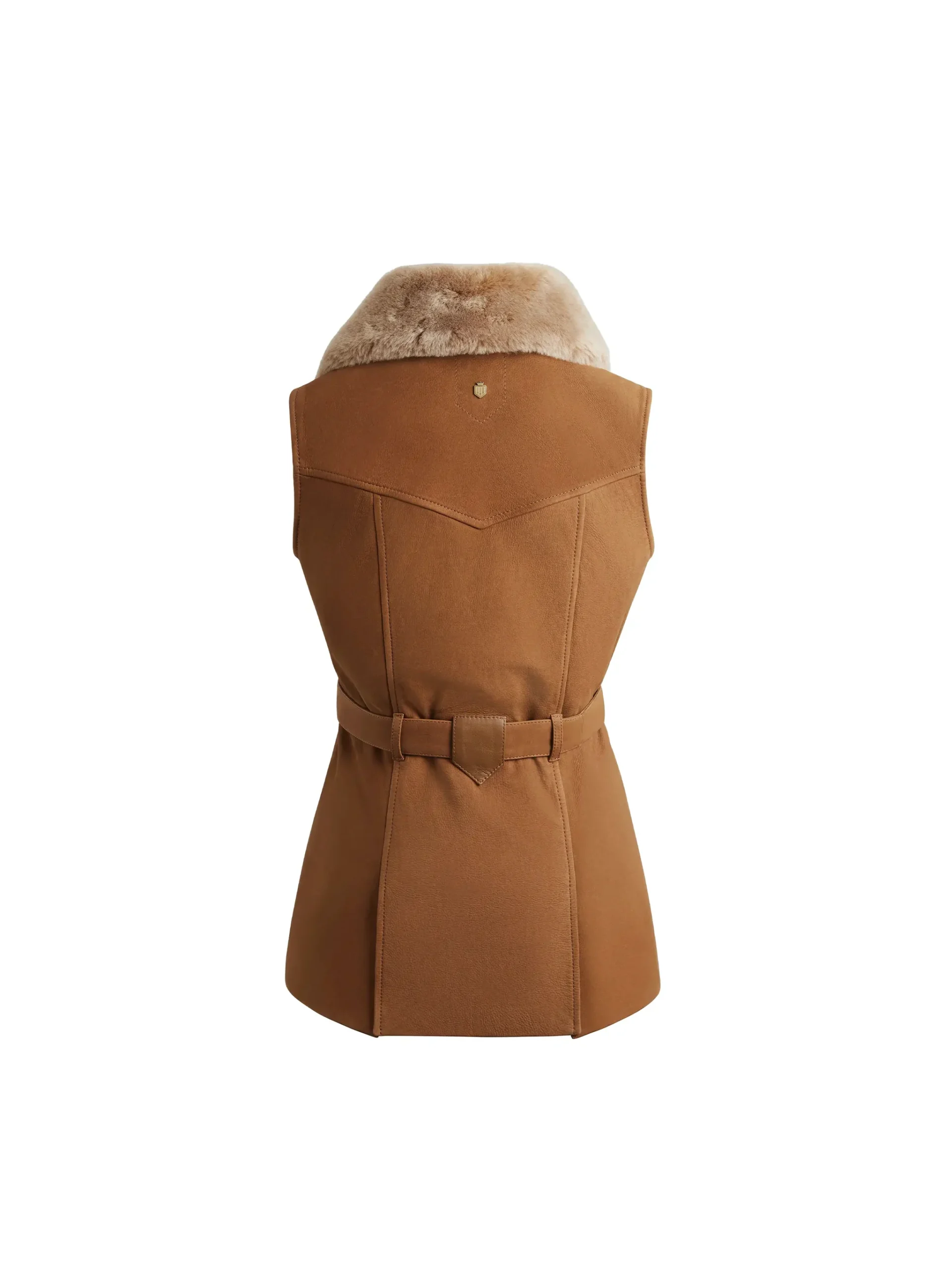 Caleigh Women’s Tan Leather Gilet