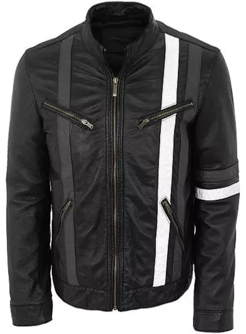 Caprio Men's Black Leather Jacket