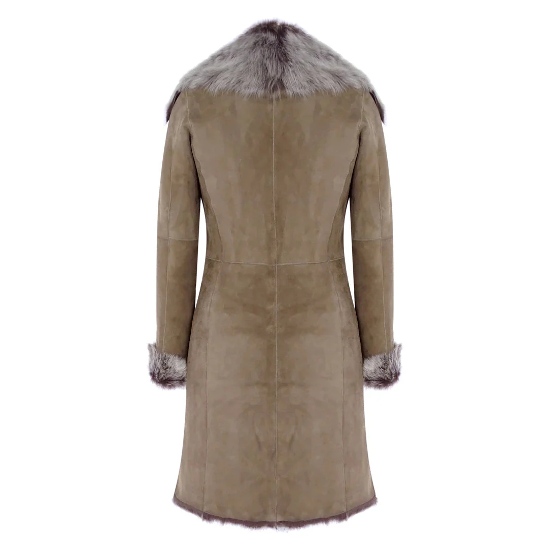 Colten Women's Brown Sheepskin Coat