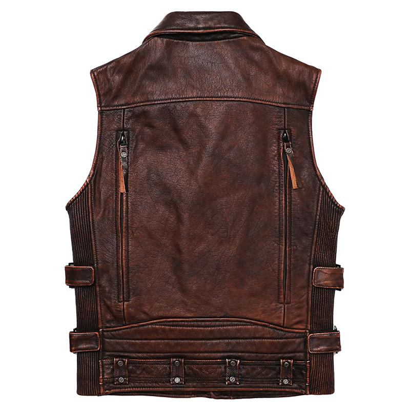 Conroy Men's Brown Vintage Leather Gilets