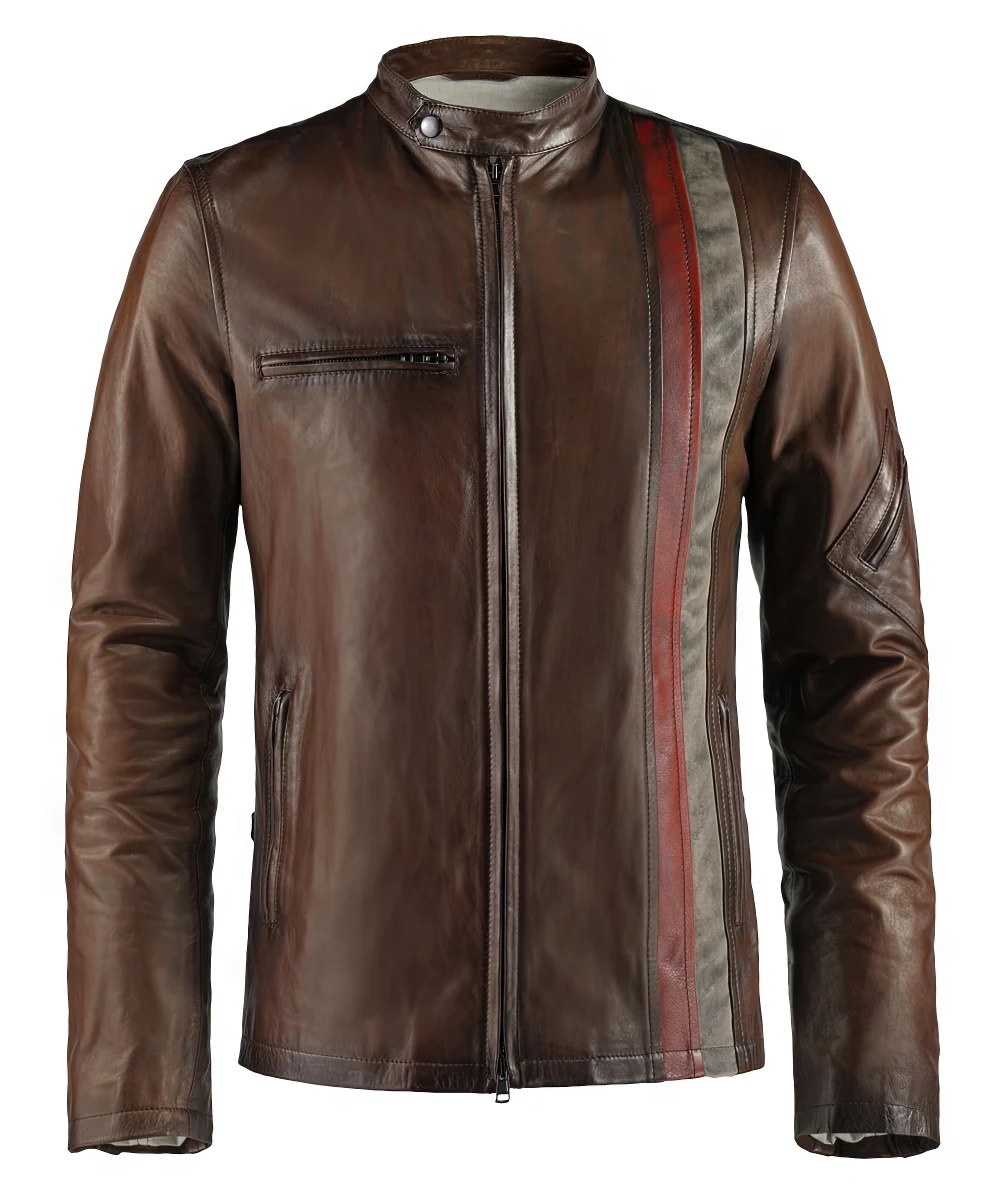 Cordell Men's Brown Rider Leather Jacket