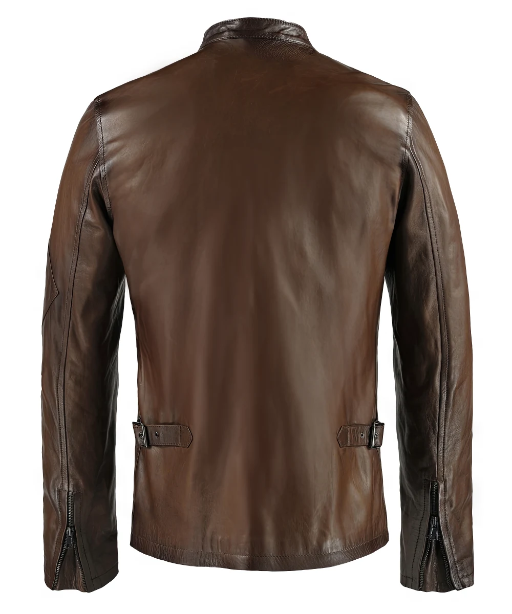 Cordell Men's Brown Rider Leather Jacket