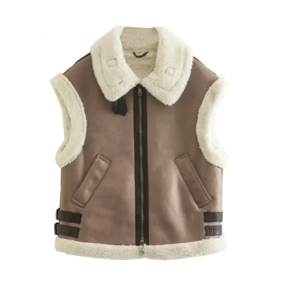 Corwin Women's Brown Oversized Gilet