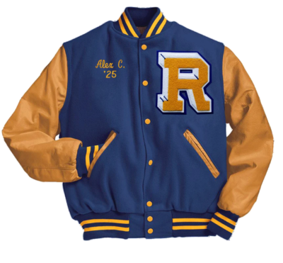 Damico Men's Blue Varsity Letterman Jacket
