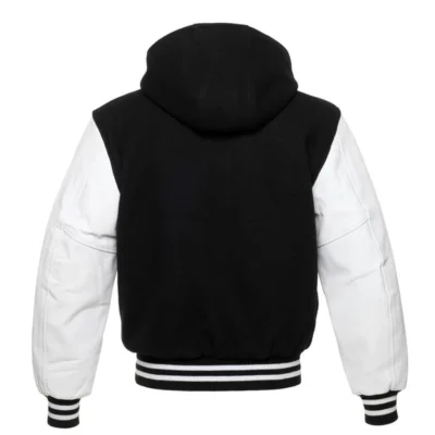 Danny Men's Black Hoodie Varsity Jacket