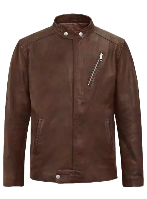 Darlene Men's Brown Biker Leather Jacket