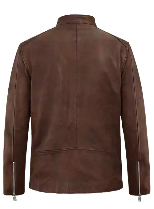 Darlene Men's Brown Biker Leather Jacket