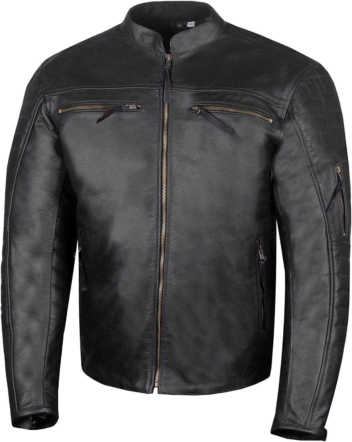 Darryl Men's Black Biker Leather Jacket