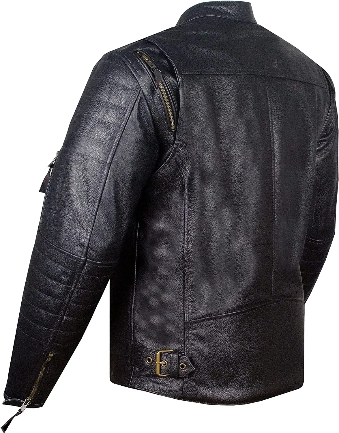 Darryl Men's Black Biker Leather Jacket