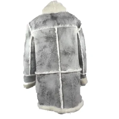 Davion Men's Grey Shearling Coat