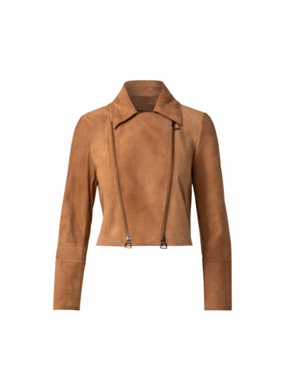Dulce Women's Suede Cropped Leather Jacket